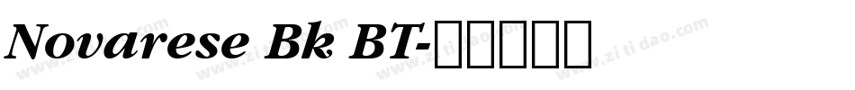 Novarese Bk BT字体转换